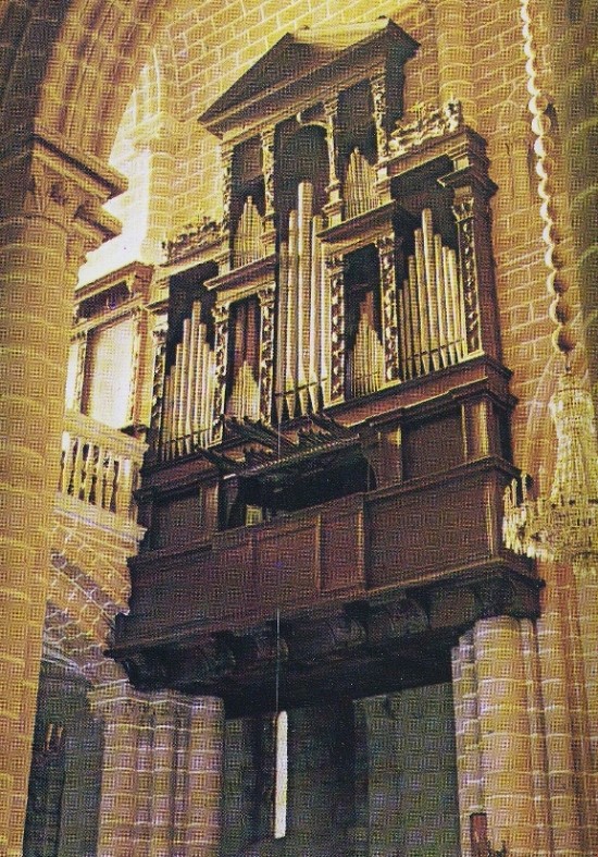 The Great Organ, attributed to Heitor Lobo, c. 1562. Horizontal Trumpet by Pasquale Caetano Oldovini  in 1772. Restoration by Flentrop Orgelbouw in 1967.
